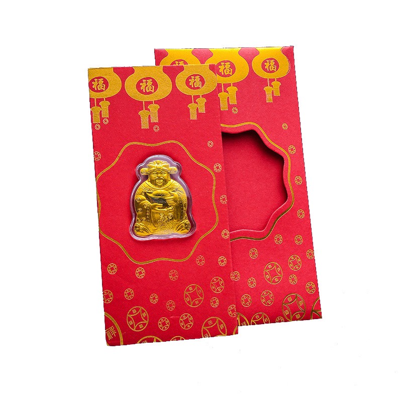 Bao Lì Xì Thần Tài Mạ Vàng May Mắn, Bao Lì Xì Tết May Mắn Hồng Kong Tết 2022, Lì Xì Độc Lạ Tuyển Sỉ