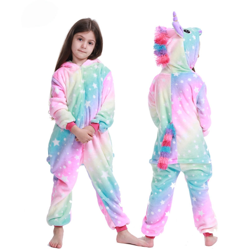 Bộ Đồ Ngủ Pijama Hình Ngựa Một Sừng Dễ Thương Cho Bé