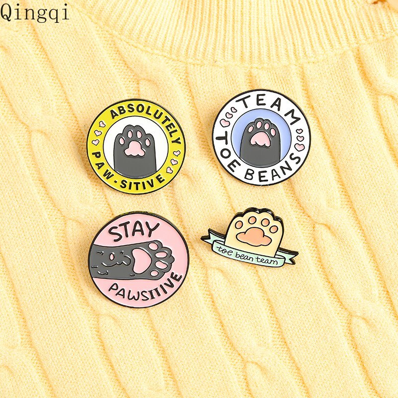 Dễ thương ghim cài áo Miss Zoe hình bàn chân mèo xinh xắn