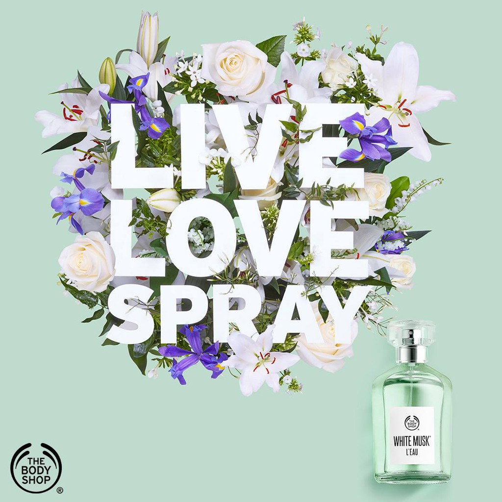 Dưỡng thể - Gel tắm Nước Hoa White Musk® L'eau THE BODY SHOP EDT Eau de Toilette 100ML