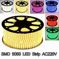 Đèn LED dây 5050 220V 90met tặng kèm 5 đầu dây