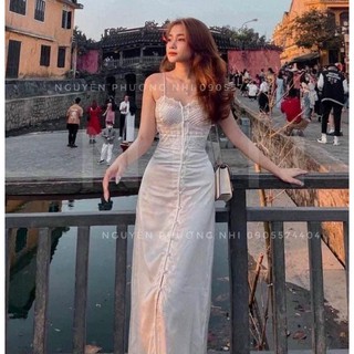 Đầm xoè cúp ngực phối ren