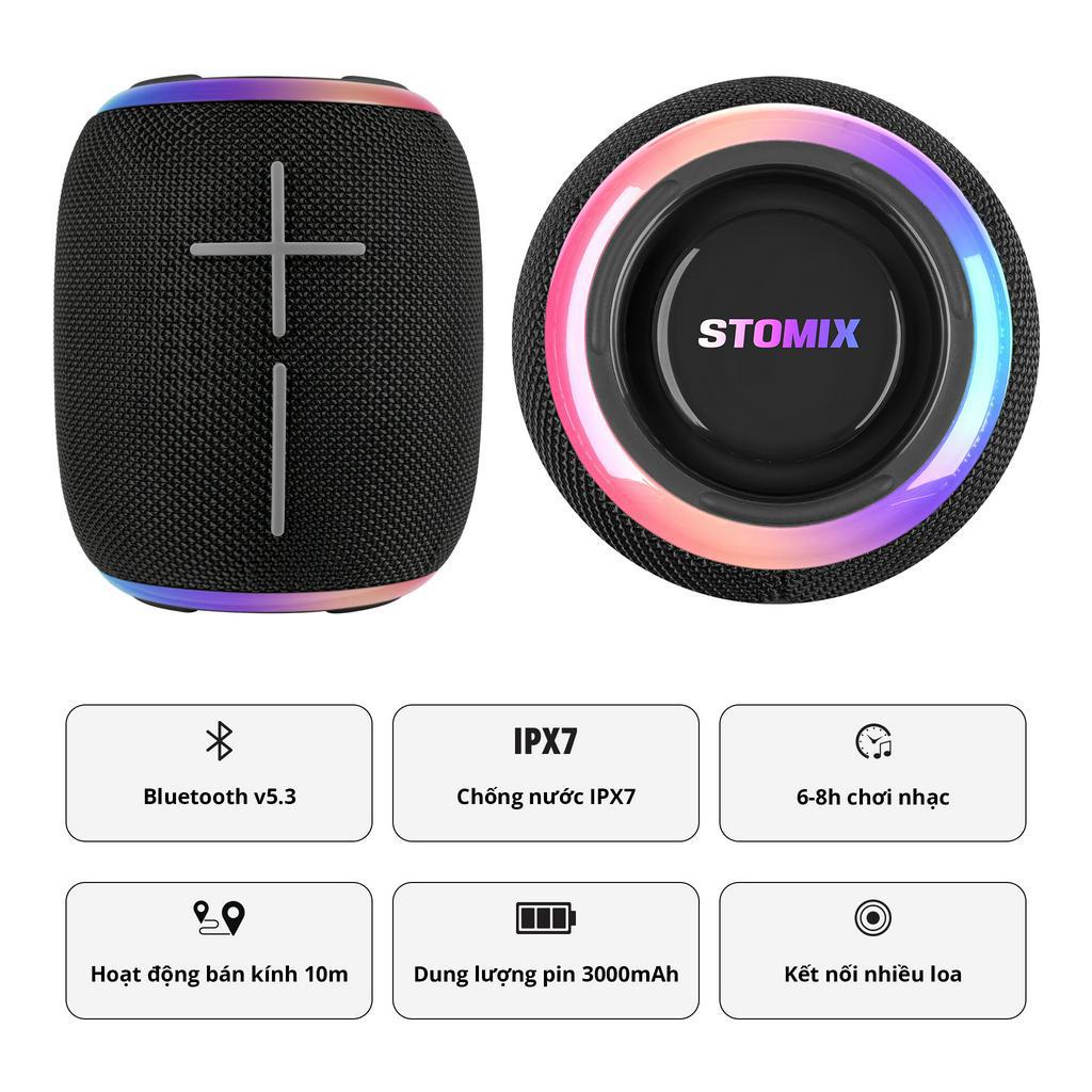 Loa Stomix Gochek Bluetooth C8 khả năng chống nước IPX7, chuẩn nén âm thanh AAC