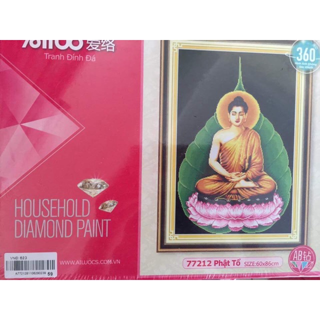 Freeship 99k TQ_Tranh đá Phật