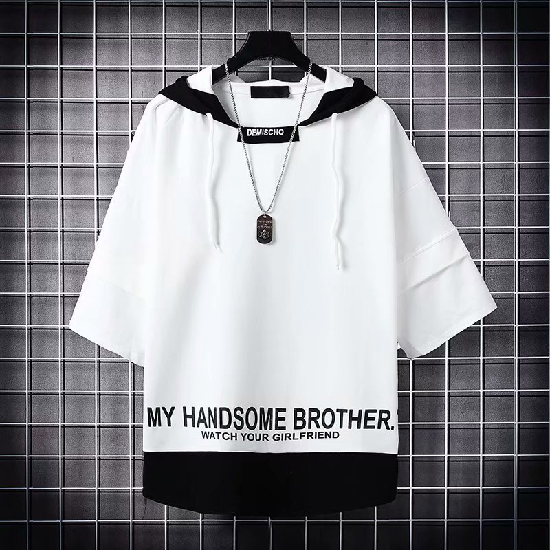 Men's Hoodie Short Sleeve Korean Fashion 2021 Size S-3Xl | BigBuy360 - bigbuy360.vn