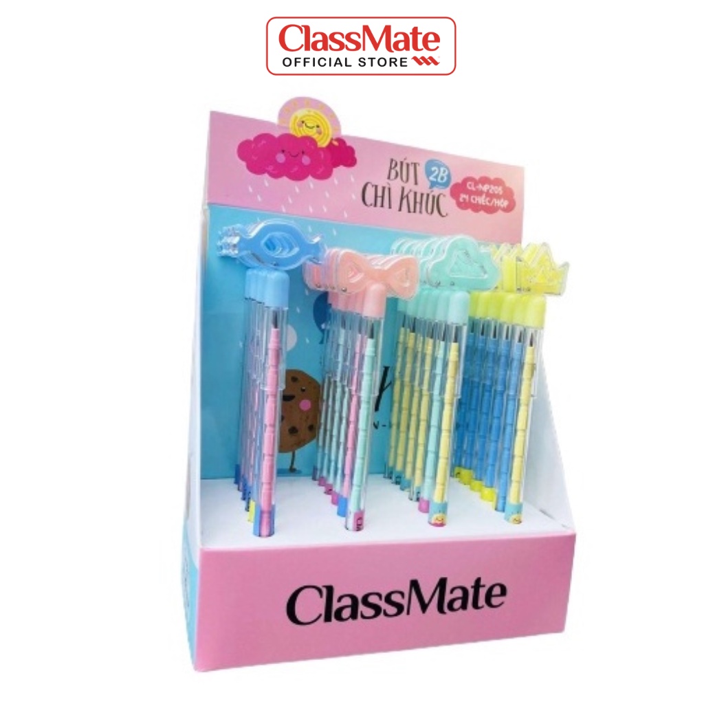 Bút Chì Khúc 2B CLASSMATE Hình Đám Mây, Nét Bút Mịn, Dùng Cho Bé Luyện Viết Chữ CL-NP205
