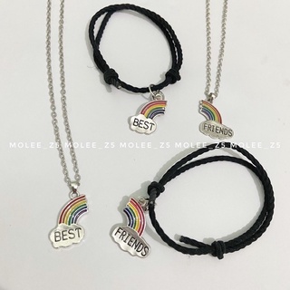 Cặp vòng cổ BFF hình cầu vòng