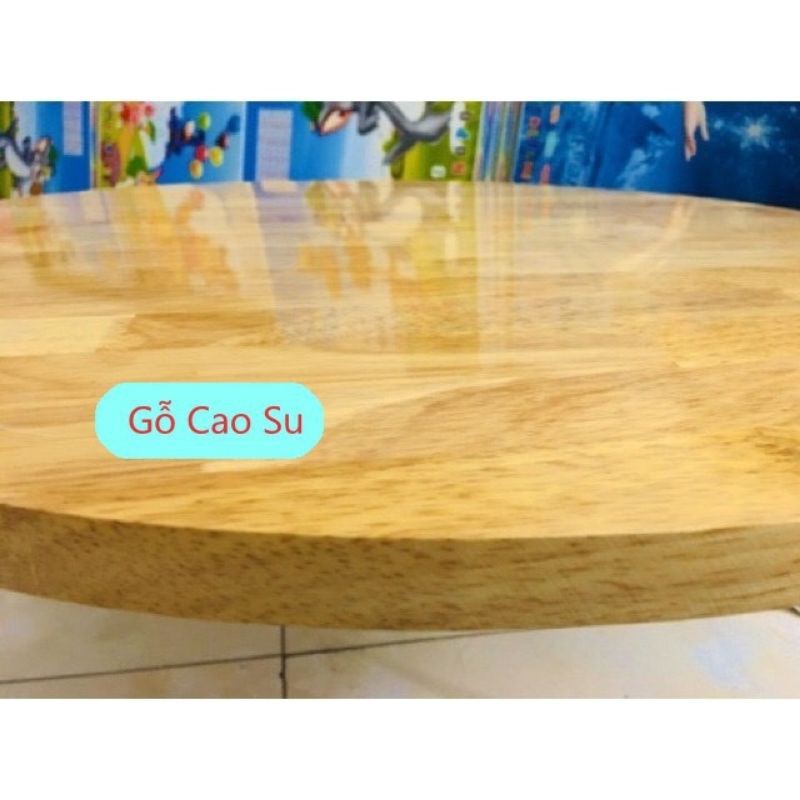 Bàn tròn gỗ cao su chắc chắn /mặt bàn phi 60, phi 70 , dầy 200mm | BigBuy360 - bigbuy360.vn