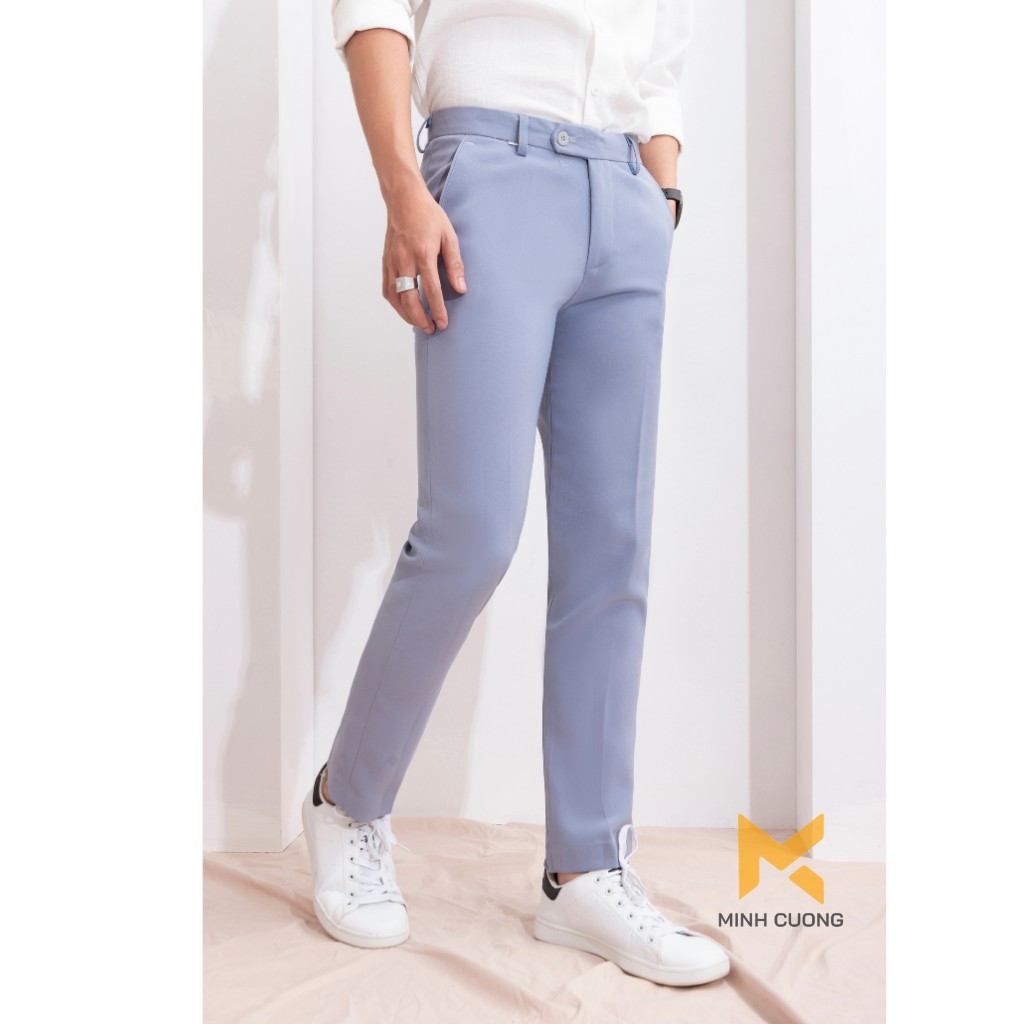Quần âu nam đẹp (đen, xám, xanh than) dáng ôm vải co giãn phong cách thời trang nam hàn quốc | BigBuy360 - bigbuy360.vn