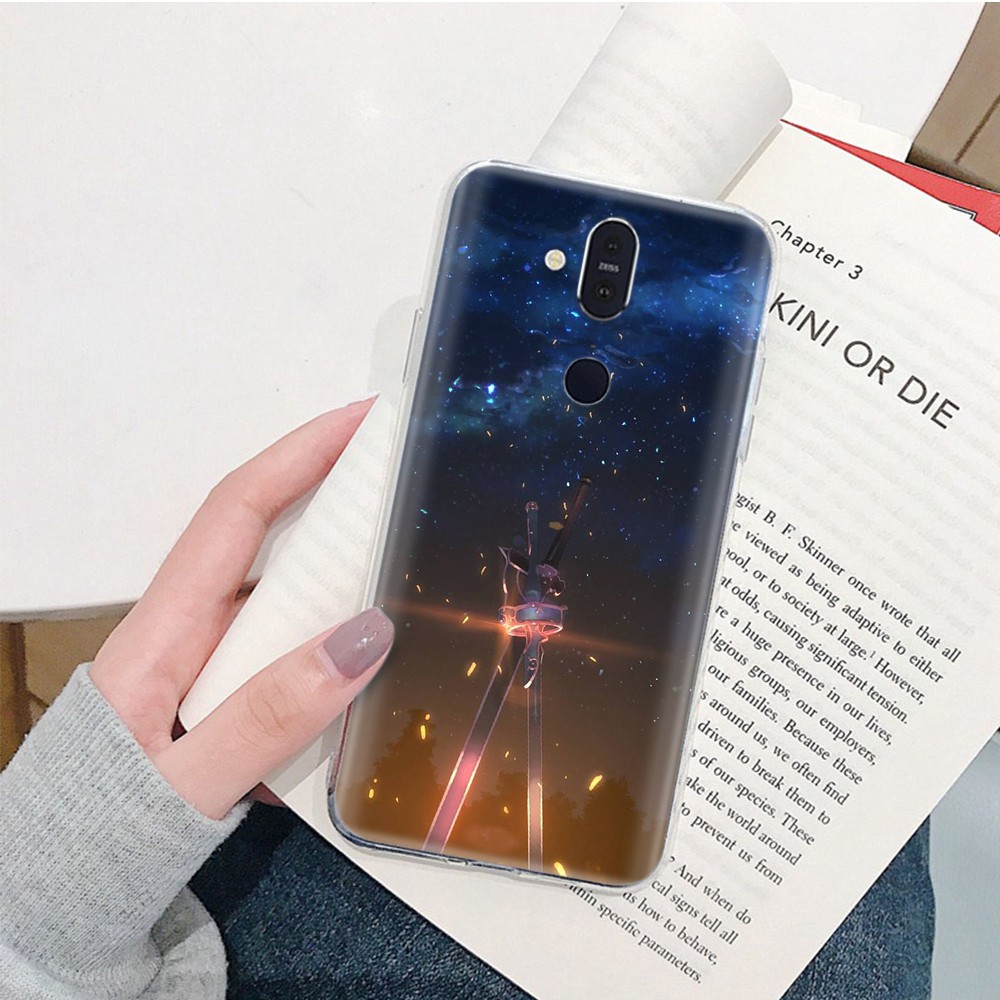 Ốp Lưng Trong Suốt In Hình Sword Art Online Cho Xiaomi Redmi Note 9 Power Se Pro Max 9s 9c 9a Lite Blackshark 2 3