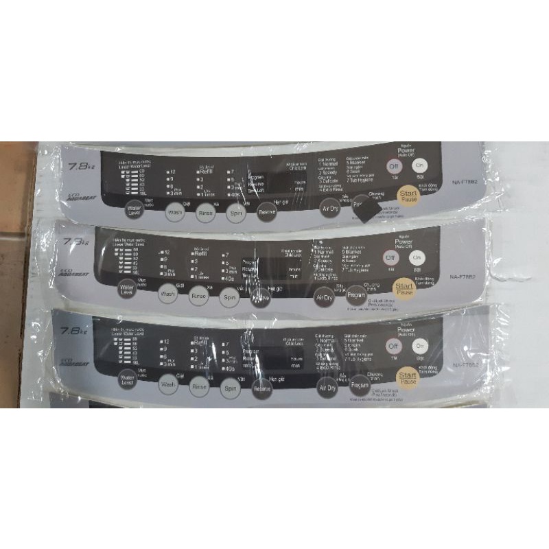 Mặt dán phím máy giặt