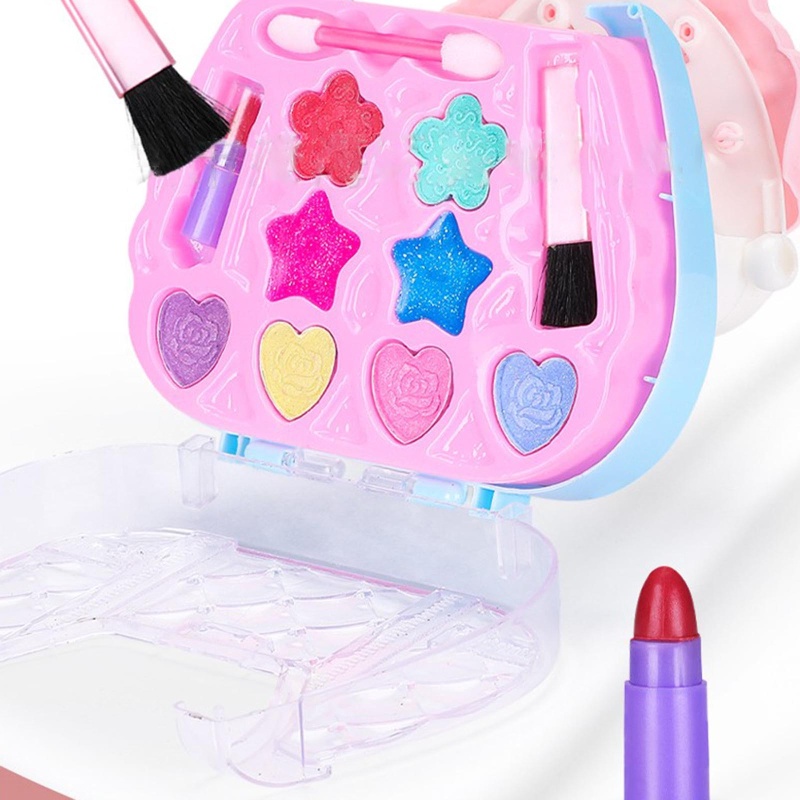 Bộ Đồ Chơi Trang Điểm Làm Đẹp Kèm Túi Trong Suốt Dành Cho Bé Gái