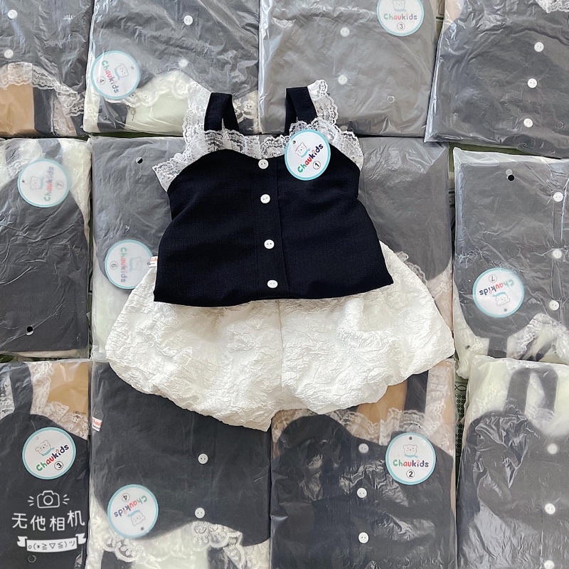 Sét 2 dây kèm quần đũi xốp bồng cho bé từ 10-22kg💋