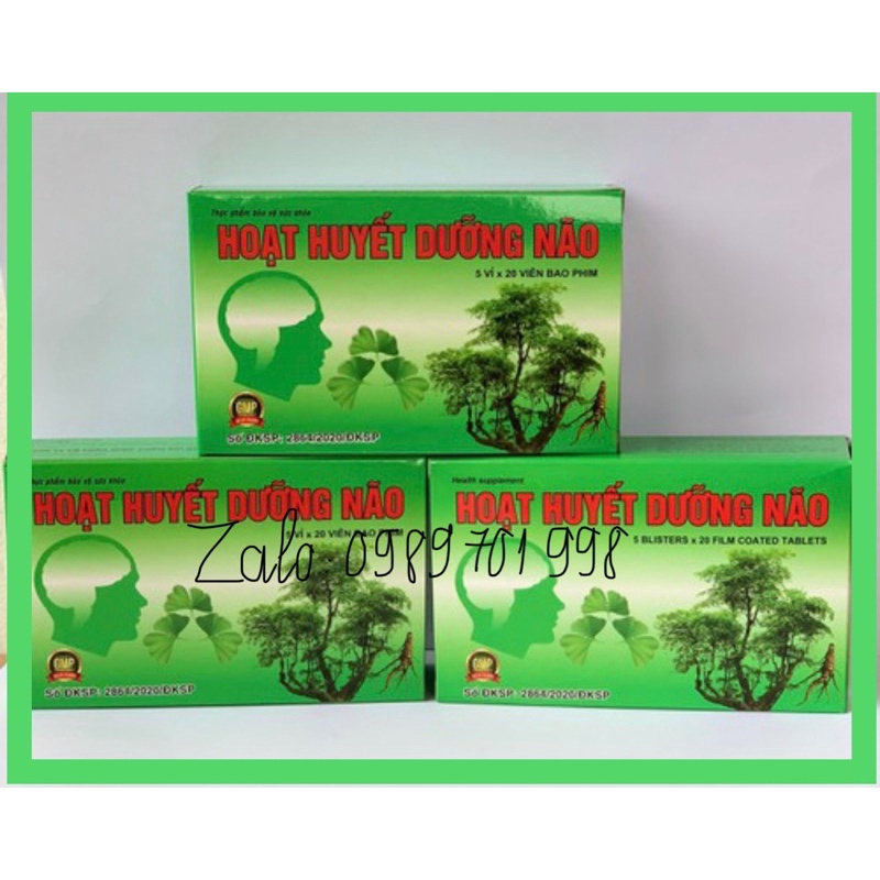 combo 5 hộp Bổ não xanh đại y 100 viên bao đường siêu tiết kiệm