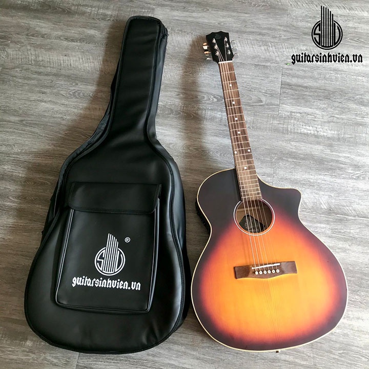 Đàn guitar SVA1 acoustic có ty chỉnh màu gỗ - Kèm bao da và các phụ kiện khác - Chuyên tập chơi - Bảo hành 1 năm uy tín