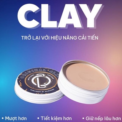 Sáp vuốt tóc nam Original Clay , All Day Balm , giữ nếp tóc , tạo kiểu tóc by Hair Zone