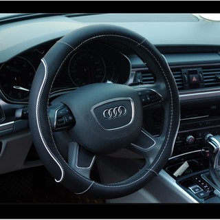 ⚡️Freeship 99k - Toàn quốc⚡️ Bọc Vô Lăng Xe Ô Tô Cao Cấp - Đen Viền Trắng