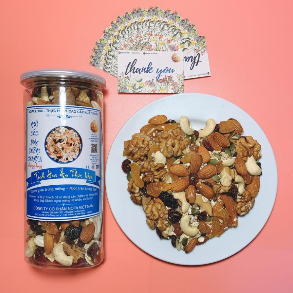 Granola siêu Hạt & Quả NOFA 600gr, Ngũ cốc giảm cân thêm Macca, Óc chó đỏ, Dâu tây | BigBuy360 - bigbuy360.vn