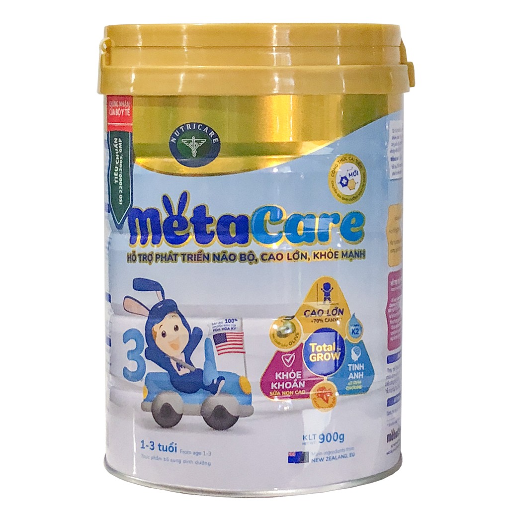 [CHÍNH HÃNG] Sữa Bột MetaCare Total GROW 3 Hộp 900g (Cho bé 1-3 tuổi)