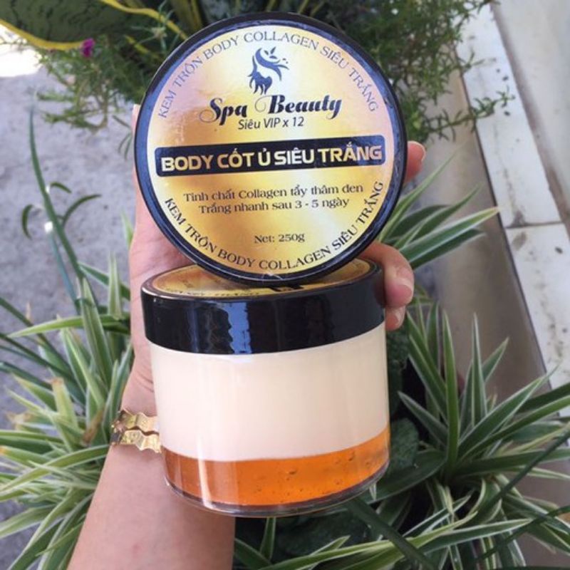 Kem cốt 2 tầng Siêu Kích Trắng Collagen và serum 250g
