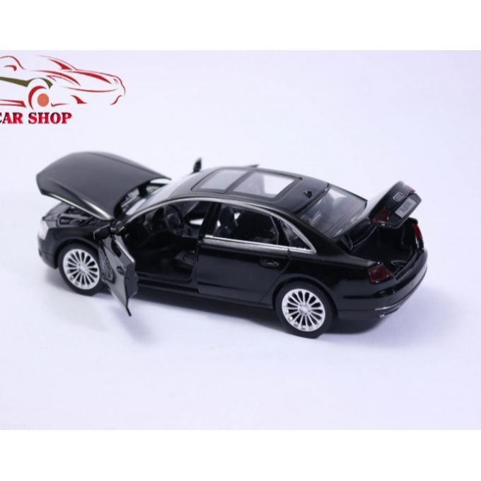 NEW Xe mô hình ô tô Audi A8 W12 tỉ lệ 1:32 màu đen hàng cao cấp