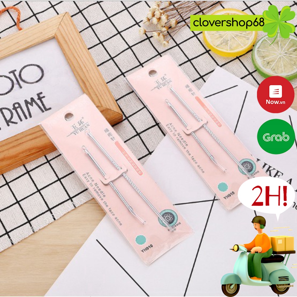 Set 02 Que Nặn Mụn Bằng Thép Không Gỉ Loại Đẹp