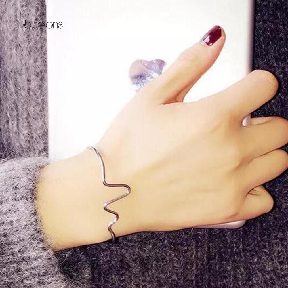 Vòng Đeo Tay Họa Tiết Nhịp Tim Thời Trang Cho Nữ