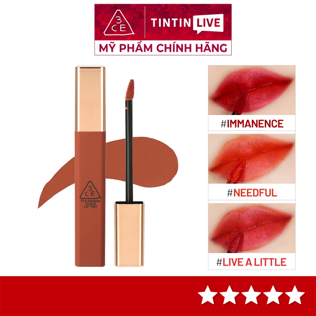 Son kem lì 3CE Cloud Lip Tint siêu lâu trôi chính hãng Hàn Quốc