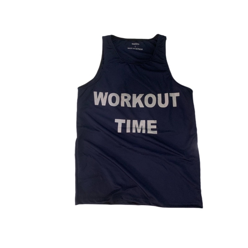 Áo Ba Lỗ Thể Thao Tập Gym Nam WORKOUT TIME vải thun mè