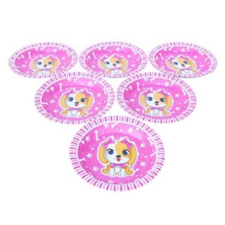 (Set 6 cái) Set dĩa mẫu bé gái trang trí sinh nhật, party, đầy tháng, thôi nôi, sự kiện…