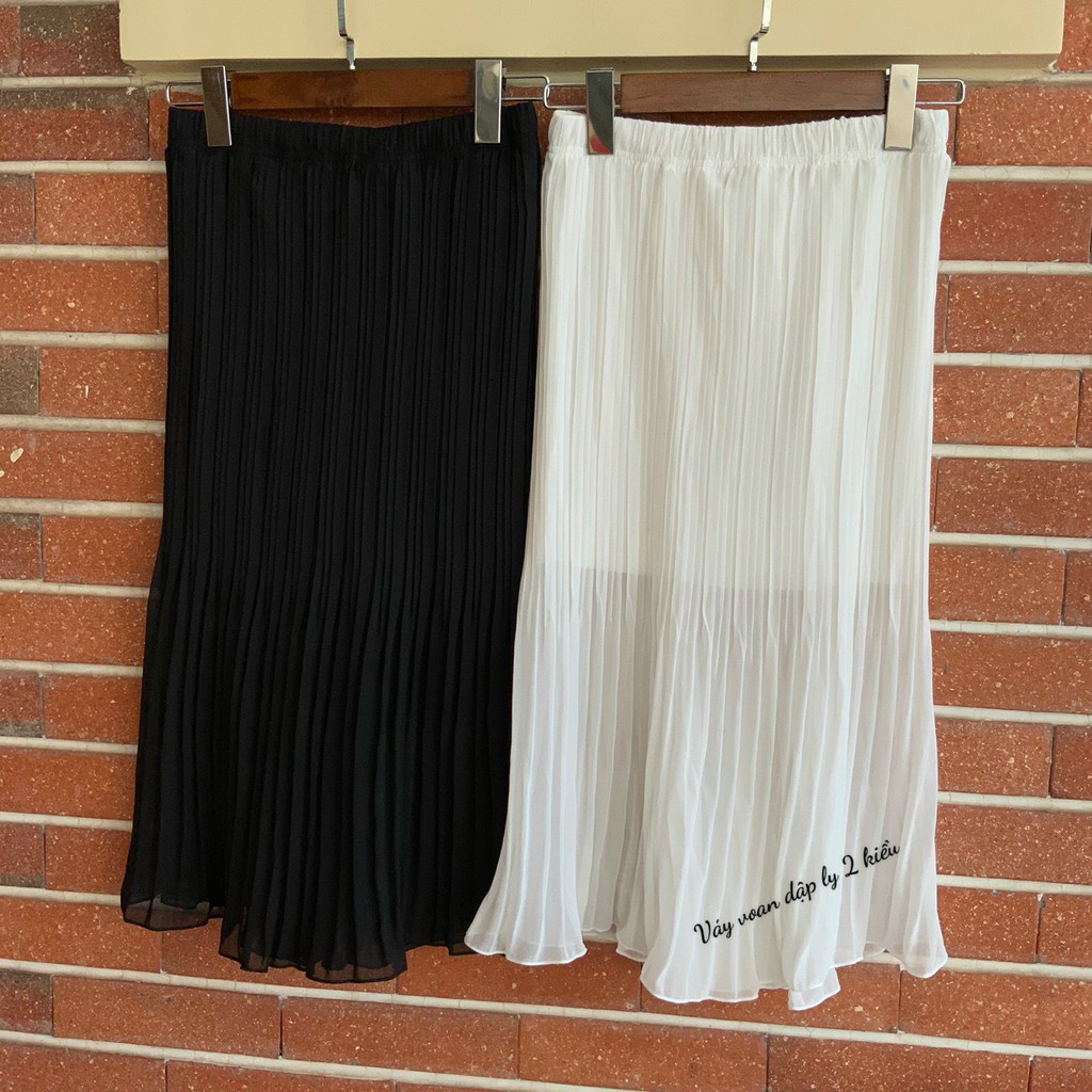 chân váy dập ly dài 2 kiểu xinh xắn đủ màu xinh dễ mix đồ