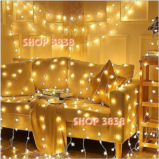 Đèn Led Trang Trí Bông Tuyết Dài 10M - 100 Bóng Trang Trí Noel Lễ Tết