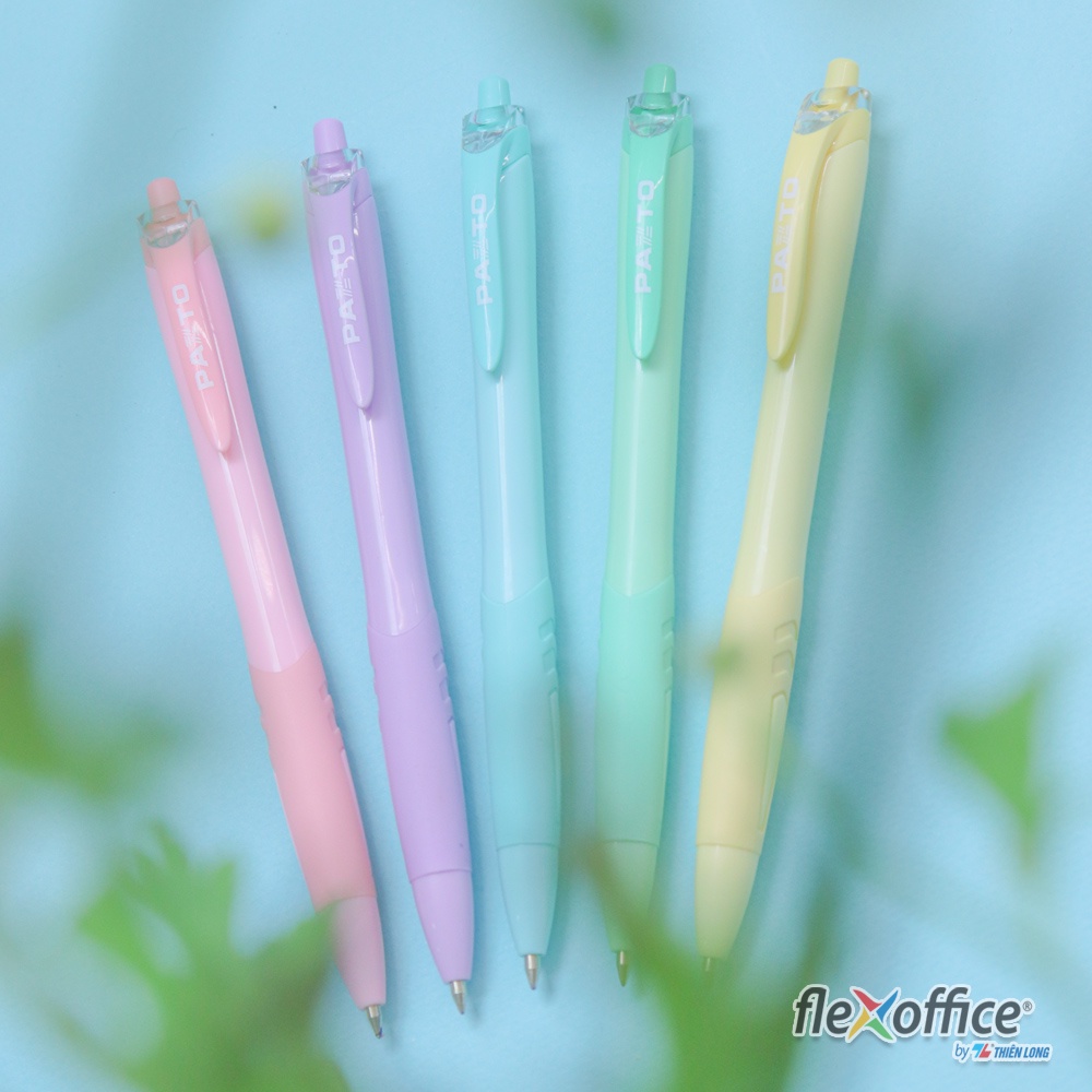 Hộp 5 cây Bút Gel Thiên Long FO-GELB039/VN  ngòi 0.6mm 5 tone màu pastel bắt mắt, bút dạng mực dầu viết trơn êm