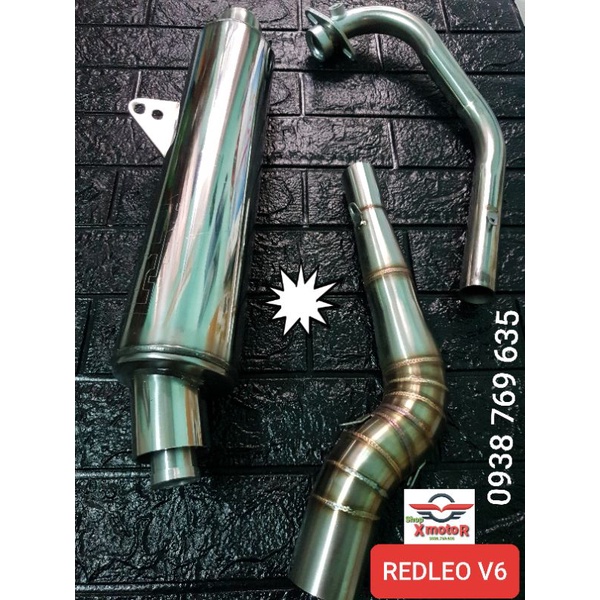 Pô Redleo V6 gắn wave Future sirius jupiter winer sonic Exciter raider satria gsx