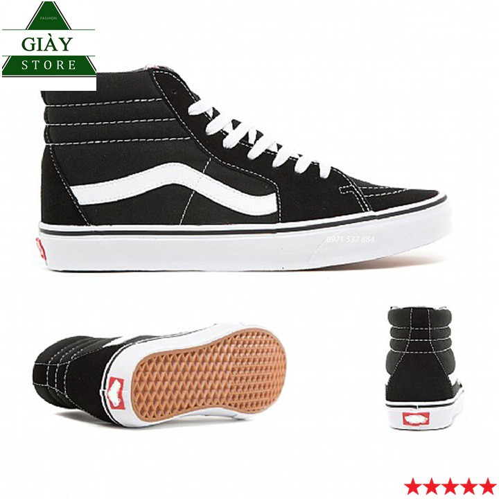 Giày Vans Sneaker Nam Nữ SK8 Đen Cao | BigBuy360 - bigbuy360.vn