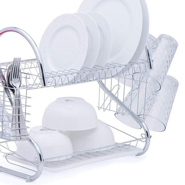 Giá Để Đĩa 2 Tầng Bằng Thép Không Gỉ Tiện Dụng | BigBuy360 - bigbuy360.vn