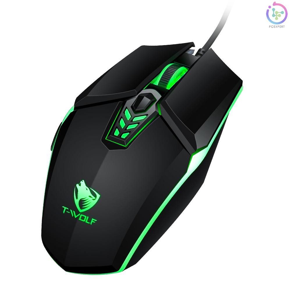 Chuột Gaming T-Wolf G510 Có Dây 6 Nút Bấm 800-3200 Dpi Cho Laptop / Pc