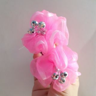 Một cặp cột tóc vải đính hoa cho bé (được chọn màu)