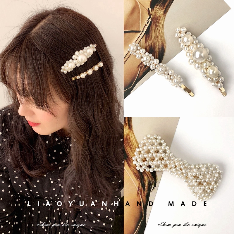 Kẹp tóc nữ đính ngọc thời trang Hàn Quốc xinh xắn