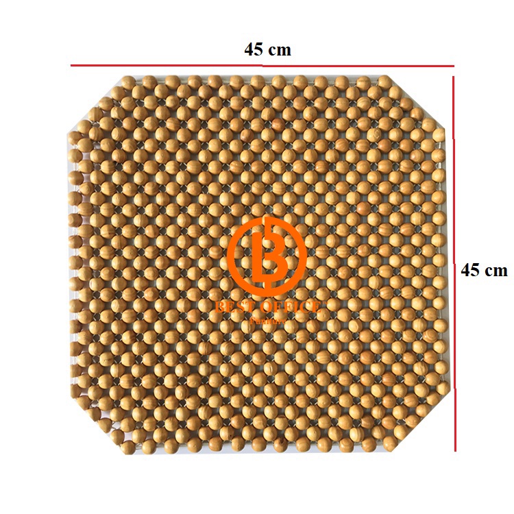 Lót ghế hạt gỗ đa năng, lót ghế văn phòng, ghế ô tô, lót yên xe máy SIÊU THOÁNG MÁT