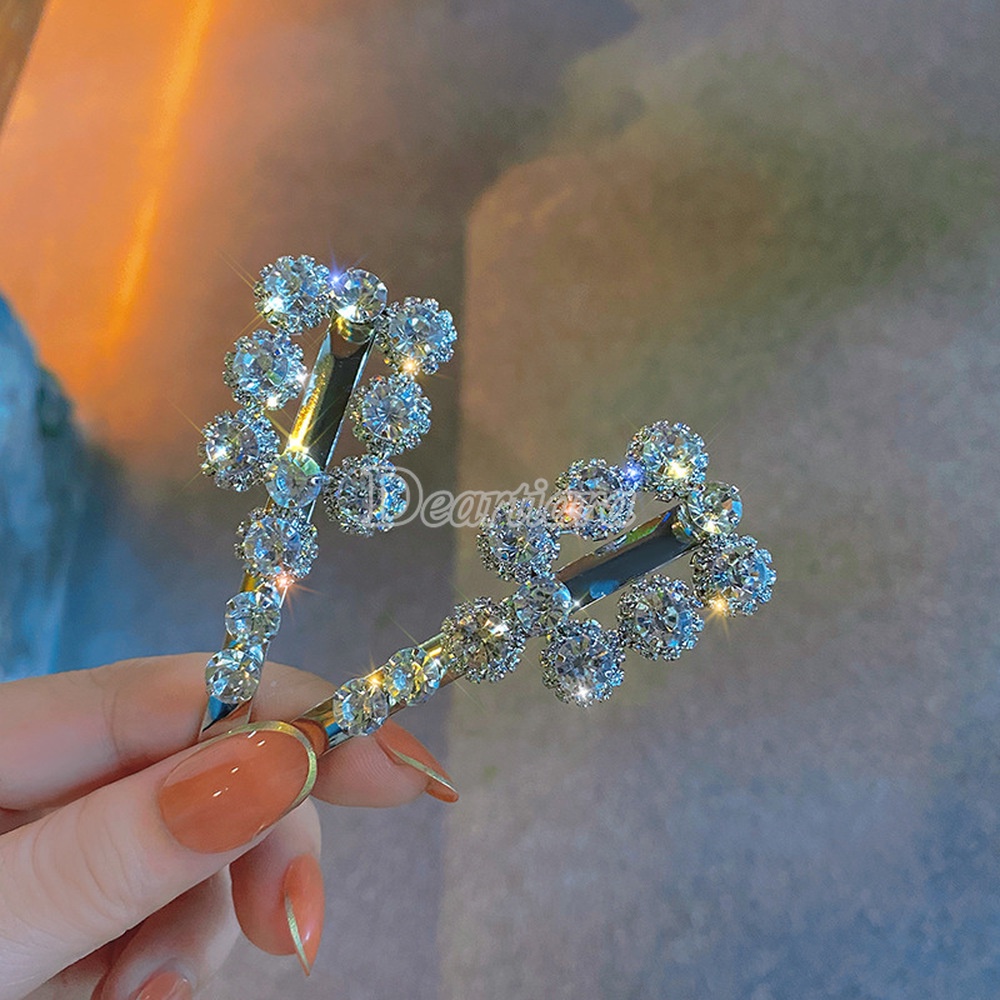 1 Kẹp Tóc Đính Kim Cương Giả Hợp Thời Trang Cho Nữ