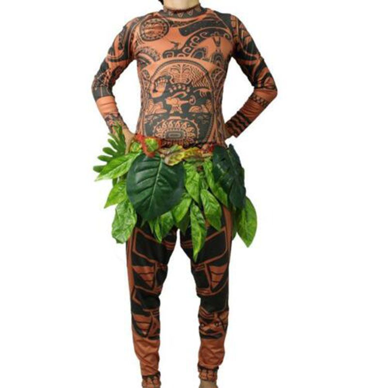 Set Đồ Hoá Trang Moana Gồm Áo Thun Và Quần Cho Người Lớn Trẻ Em