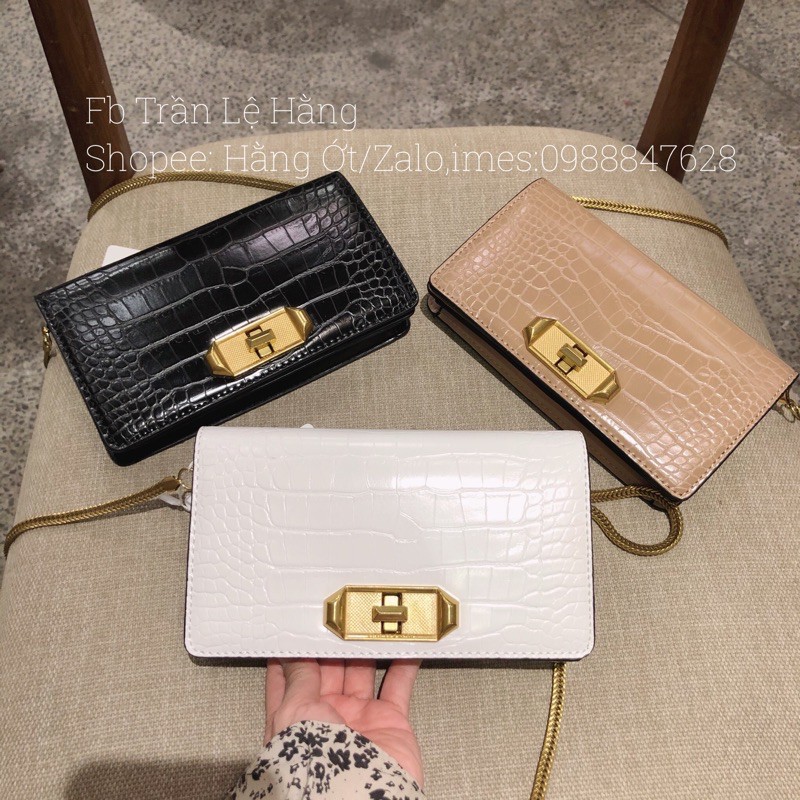 Túi Khoá xoay size mini 18cm Da CS Cực đẹp