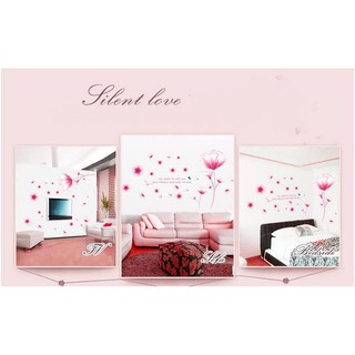 (XẢ_KHO) Decal dán tường Hoa Pha lê hồng