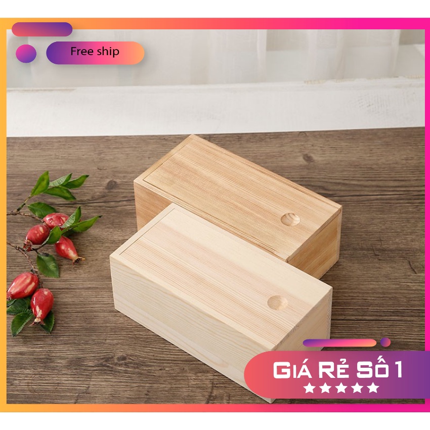 Hộp gỗ đựng đồ trang sức, hộp gỗ đựng quà trặng, hộp gỗ chữ nhật nắp trượt