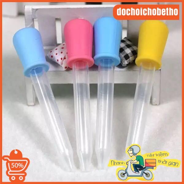 Ống hút sữa, bón thuốc cho bé đầu bóp silicon mềm loại 5ml
