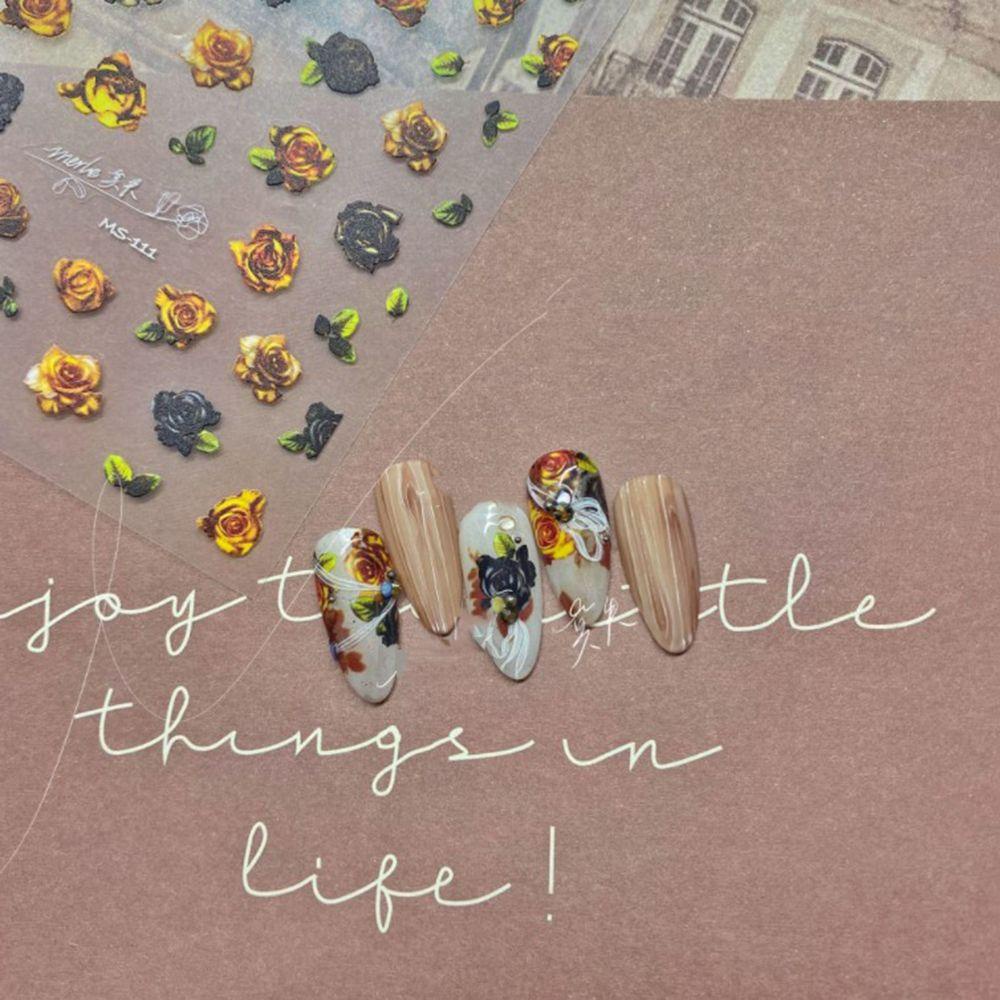 Miếng Dán Trang Trí Móng Tay Siêu Mỏng Thời Trang|Sticker Dán Móng Nghệ Thuật Họa Tiết Kẻ Ô Trắng Đen