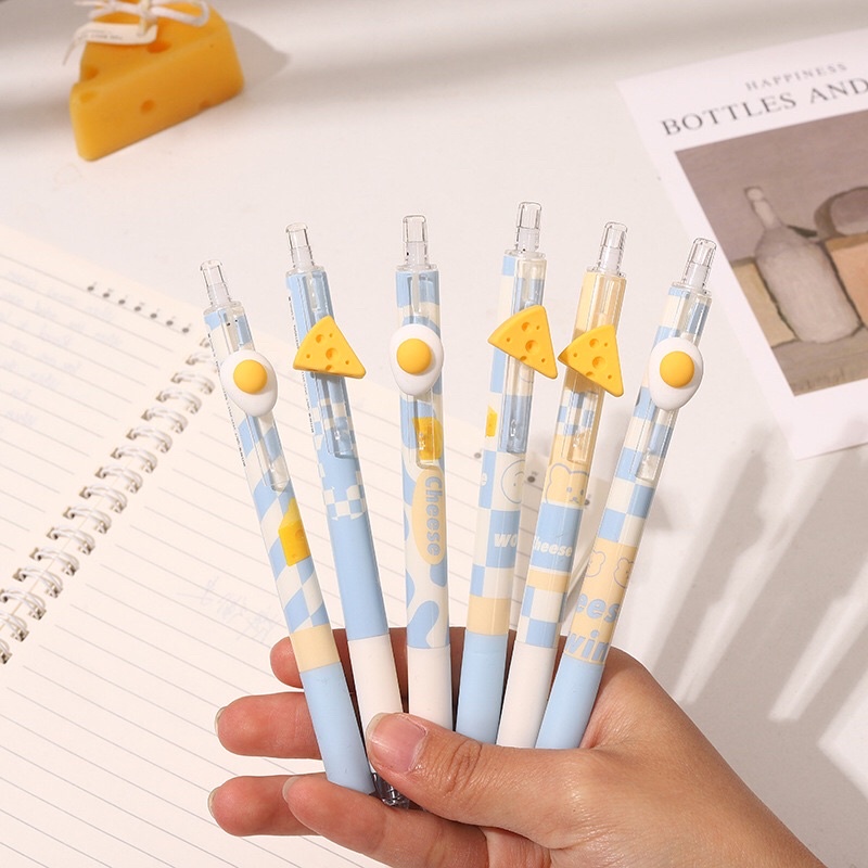 BÚT BI BẤM PHÔ MAI MỰC NƯỚC MÀU ĐEN 0.5MM