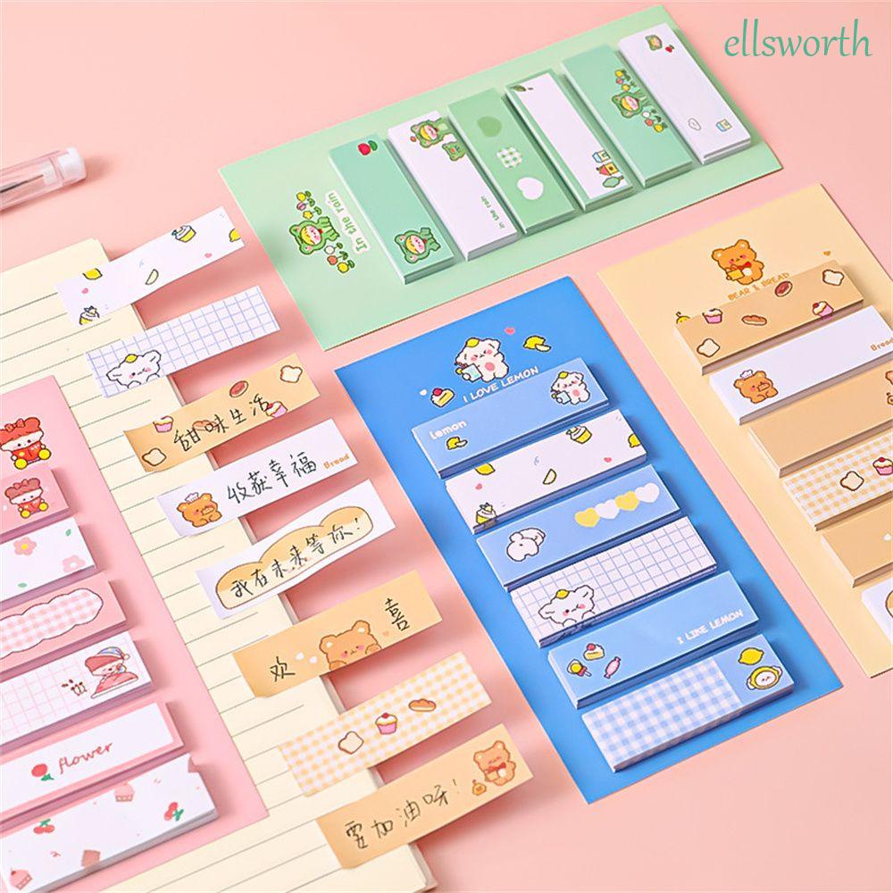 Set 120 giấy ghi chú tự dính họa tiết động vật dễ thương nhiều màu sắc