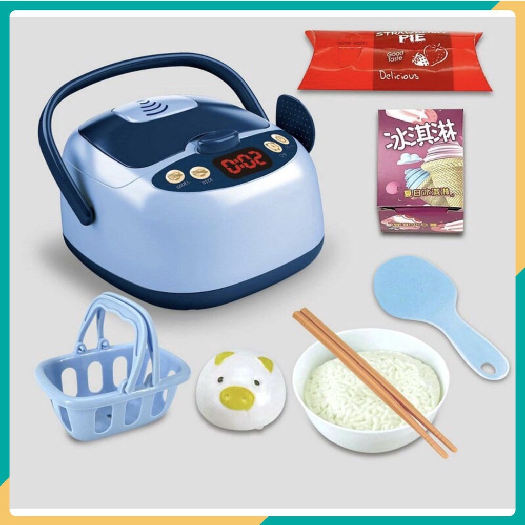 Đồ chơi Bộ nồi cơm điện và Bộ Bếp gas có dùng Pin cho bé gái